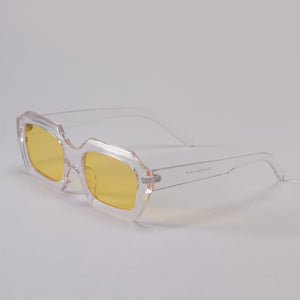 Yellow Film Crystal Square Sunglasses