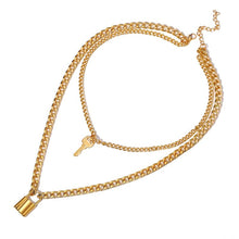 Load image into Gallery viewer, Multi-layer Key + Lock Pendant
