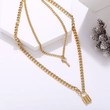 Load image into Gallery viewer, Multi-layer Key + Lock Pendant
