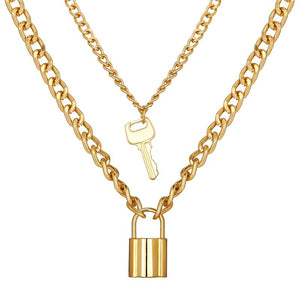 Multi-layer Key + Lock Pendant