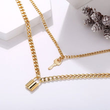 Load image into Gallery viewer, Multi-layer Key + Lock Pendant
