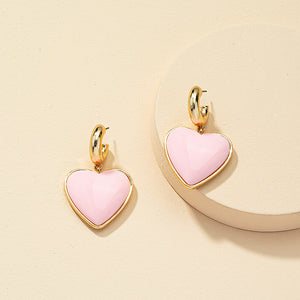 Water Dropping Heart Earrings