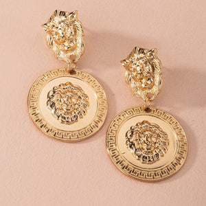 Baroque Lion Head Earrings