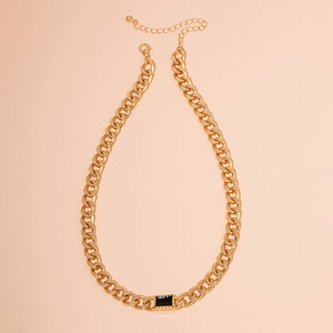 Gold + Black Chain Necklace
