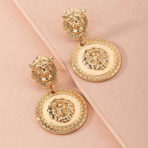 Baroque Lion Head Earrings