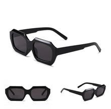 Load image into Gallery viewer, Black Crystal Square Sunglasses
