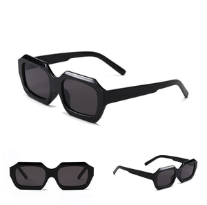 Black Crystal Square Sunglasses