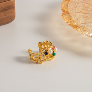 Multi-Color Bubble Pearl Ring