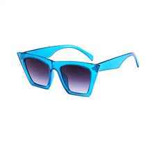 Load image into Gallery viewer, Blue Cat Eyes Sunglasses
