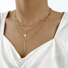 Load image into Gallery viewer, Cuboid Star Multilayer Necklace

