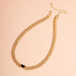 Gold + Black Chain Necklace