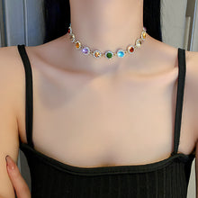 Load image into Gallery viewer, Colorful Rhinestone Clavicle Chain
