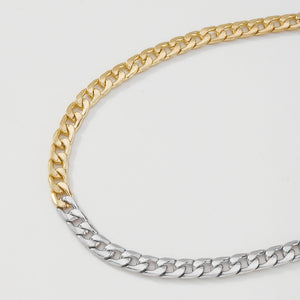 Hollow Two-color Stitching Necklace